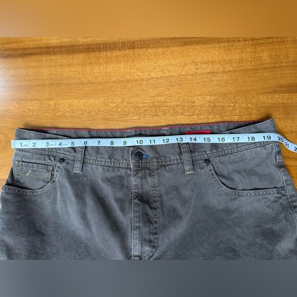 Alberto Brown Stone Modern Fit Vintage Twill Stretch Straight Jeans size 40x34 - Picture 10 of 11